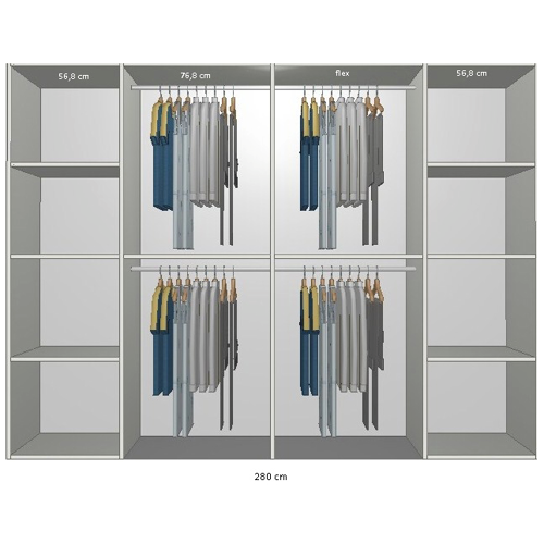 Billede af Inventar fra bredde 260 cm til 280 cm Model B